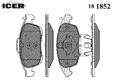 181852 ICER Комплект тормозных колодок, дисковый тормоз