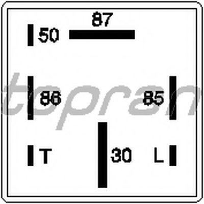 103718 TOPRAN Реле, система накаливания