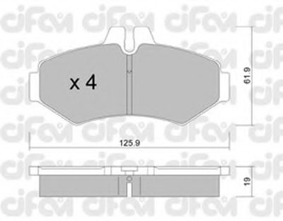 8225720 CIFAM Комплект тормозных колодок, дисковый тормоз