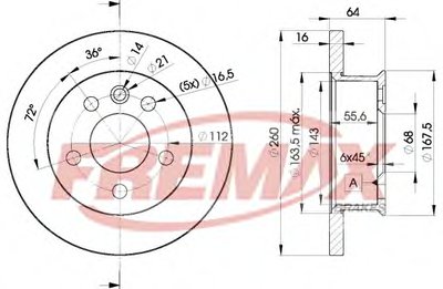 BD3013 FREMAX Тормозной диск