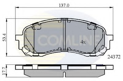 CBP01778 COMLINE Комплект тормозных колодок, дисковый тормоз