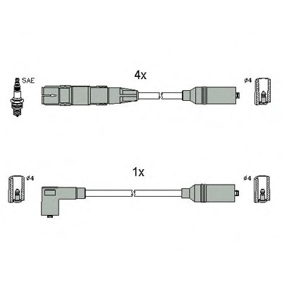 Комплект проводов зажигания Hueco HITACHI купить