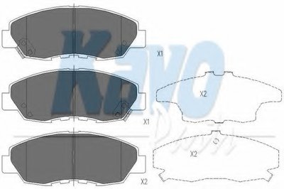 KBP2026 KAVO PARTS Комплект тормозных колодок, дисковый тормоз