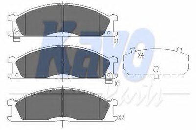 KBP6503 KAVO PARTS Комплект тормозных колодок, дисковый тормоз