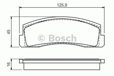 0986494543 BOSCH Комплект тормозных колодок, дисковый тормоз