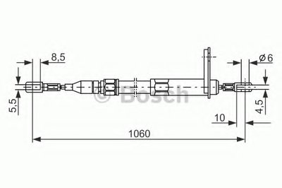 1987477047 BOSCH Трос, стояночная тормозная система