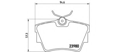 P59041 BREMBO Комплект тормозных колодок, дисковый тормоз