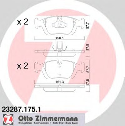 Комплект тормозных колодок, дисковый тормоз ZIMMERMANN купить