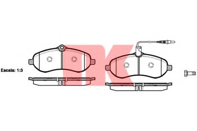 221961 NK Комплект тормозных колодок, дисковый тормоз
