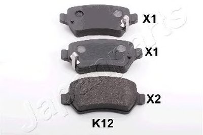 PPK12AF JAPANPARTS Комплект тормозных колодок, дисковый тормоз