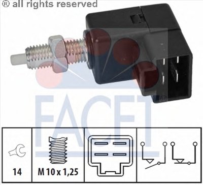 Выключатель фонаря сигнала торможения FACET купить