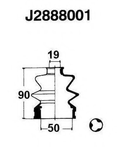 J2888001 NIPPARTS Комплект пылника, приводной вал