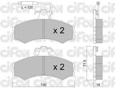 8220310 CIFAM Комплект тормозных колодок, дисковый тормоз