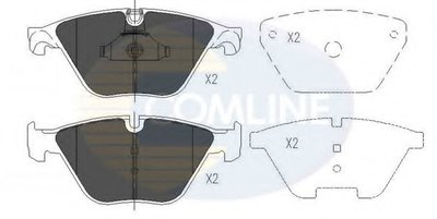 CBP06075 COMLINE Комплект тормозных колодок, дисковый тормоз