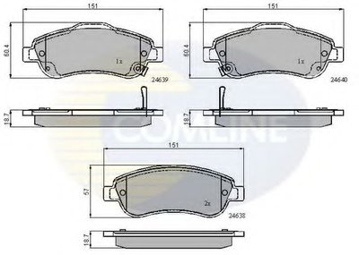 CBP31705 COMLINE Комплект тормозных колодок, дисковый тормоз