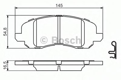 0986494575 BOSCH Комплект тормозных колодок, дисковый тормоз