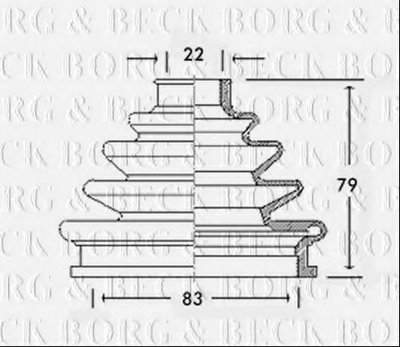 BCB2301 BORG & BECK Пыльник, приводной вал