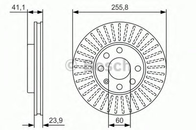 0986479R76 BOSCH Тормозной диск