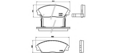 P28016 BREMBO Комплект тормозных колодок, дисковый тормоз