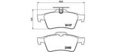 P59042 BREMBO Комплект тормозных колодок, дисковый тормоз