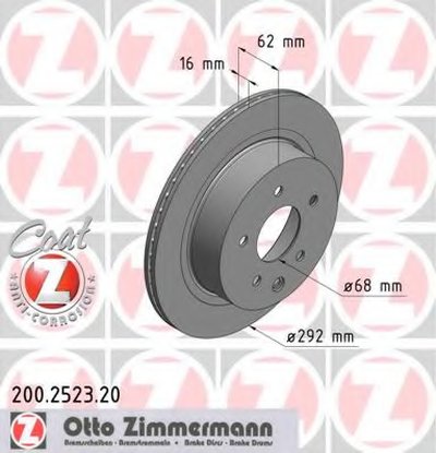 200252320 ZIMMERMANN Тормозной диск