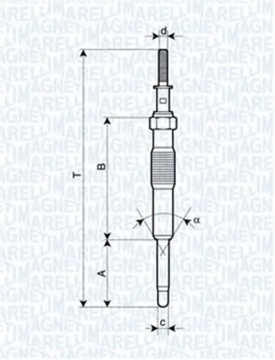 Свеча накаливания MAGNETI MARELLI купить