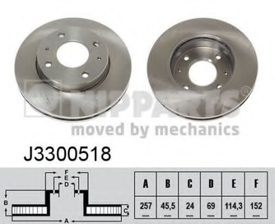 J3300518 NIPPARTS Тормозной диск