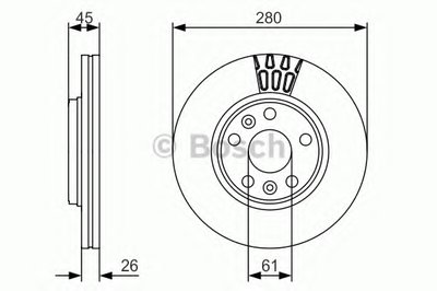 0986479576 BOSCH Тормозной диск