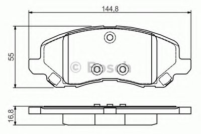 0986495170 BOSCH Комплект тормозных колодок, дисковый тормоз