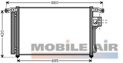 82005175 VAN WEZEL Конденсатор, кондиционер