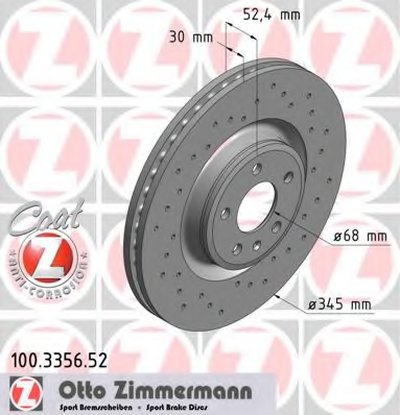 Тормозной диск SPORT BRAKE DISC COAT Z ZIMMERMANN купить