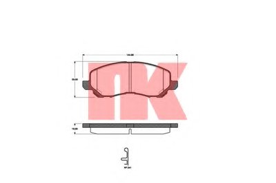 223028 NK Комплект тормозных колодок, дисковый тормоз