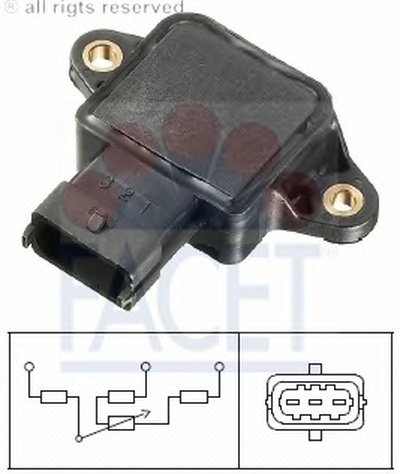 Датчик, положение дроссельной заслонки FACET купить