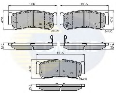 CBP31714 COMLINE Комплект тормозных колодок, дисковый тормоз