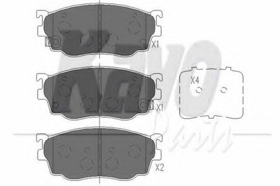 KBP4509 KAVO PARTS Комплект тормозных колодок, дисковый тормоз