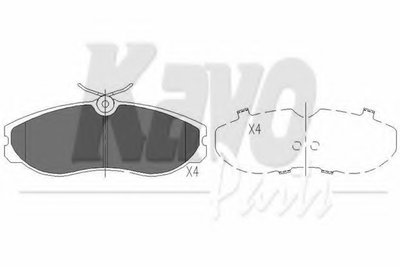 KBP6506 KAVO PARTS Комплект тормозных колодок, дисковый тормоз