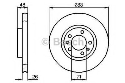 0986478125 BOSCH Тормозной диск