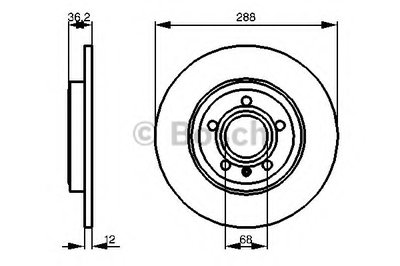 0986479252 BOSCH Тормозной диск