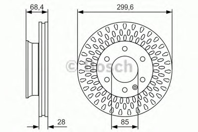 0986479R78 BOSCH Тормозной диск