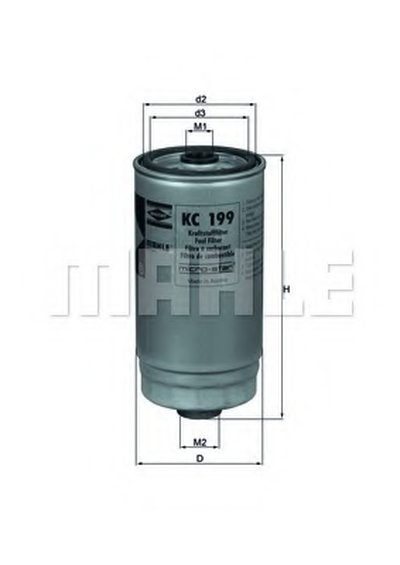 KC199 MAHLE ORIGINAL Топливный фильтр