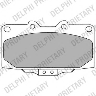 LP2044 DELPHI Комплект тормозных колодок, дисковый тормоз