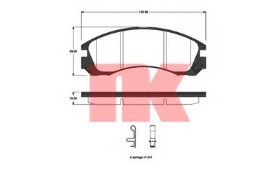 221965 NK Комплект тормозных колодок, дисковый тормоз