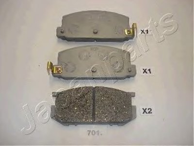 PA701AF JAPANPARTS Комплект тормозных колодок, дисковый тормоз