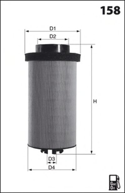 ELG5576 MECAFILTER Топливный фильтр