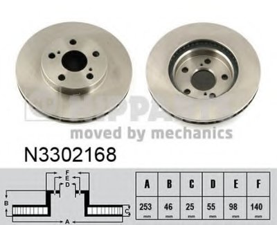 N3302168 NIPPARTS Тормозной диск