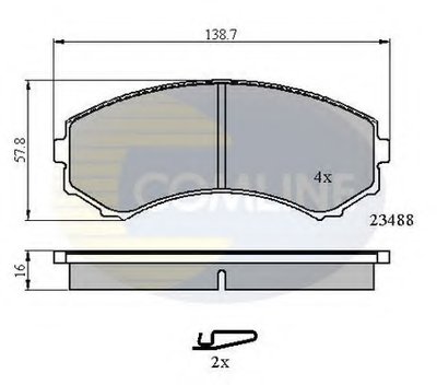 CBP3172 COMLINE Комплект тормозных колодок, дисковый тормоз