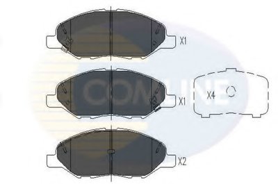 CBP36044 COMLINE Комплект тормозных колодок, дисковый тормоз