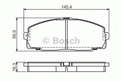 0986495058 BOSCH Комплект тормозных колодок, дисковый тормоз