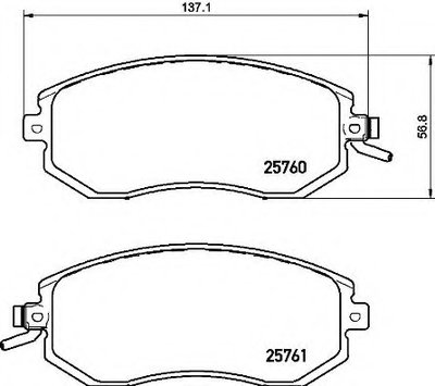 P78021 BREMBO Комплект тормозных колодок, дисковый тормоз