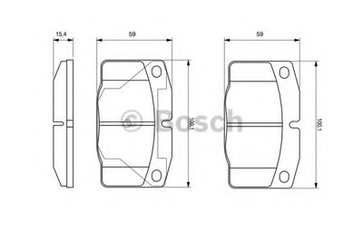 0986469390 BOSCH Комплект тормозных колодок, дисковый тормоз